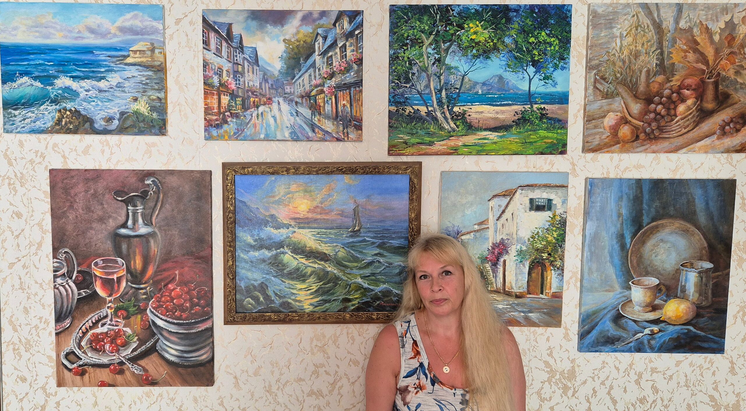 Marina Beikmane in her studio