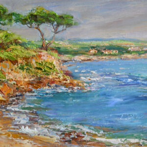 Cassis before rain - oil painting by Oksana Filinska