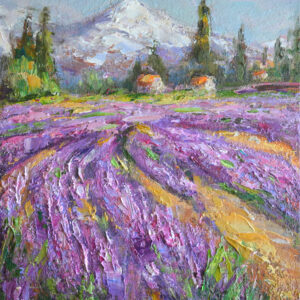 Provence Lavender Flow - oil painting by Oksana Filinska