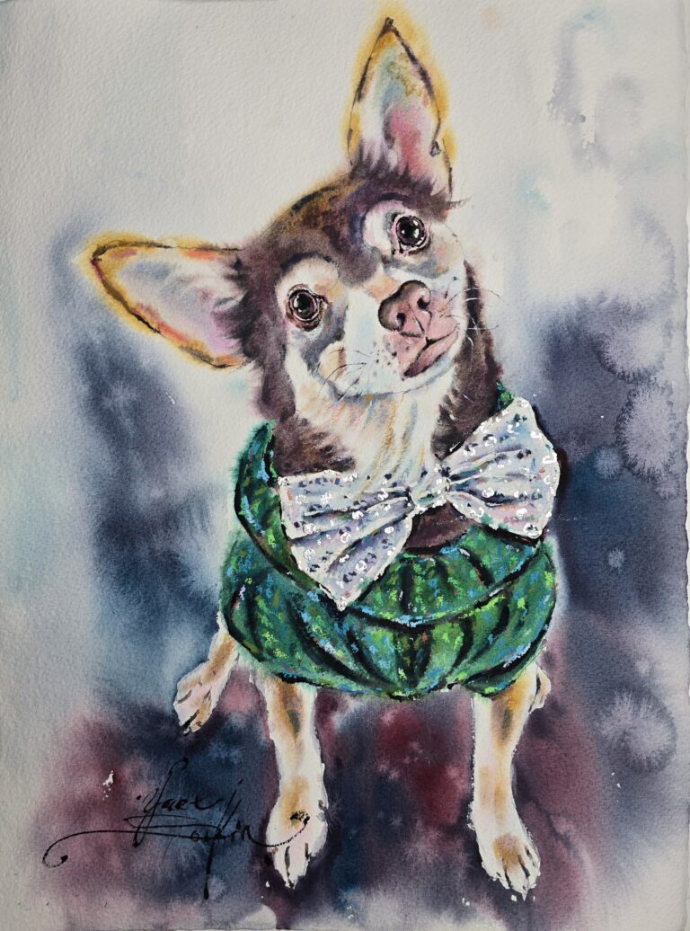 Chihuahua – watercolour by Yael Natali Sonkin
