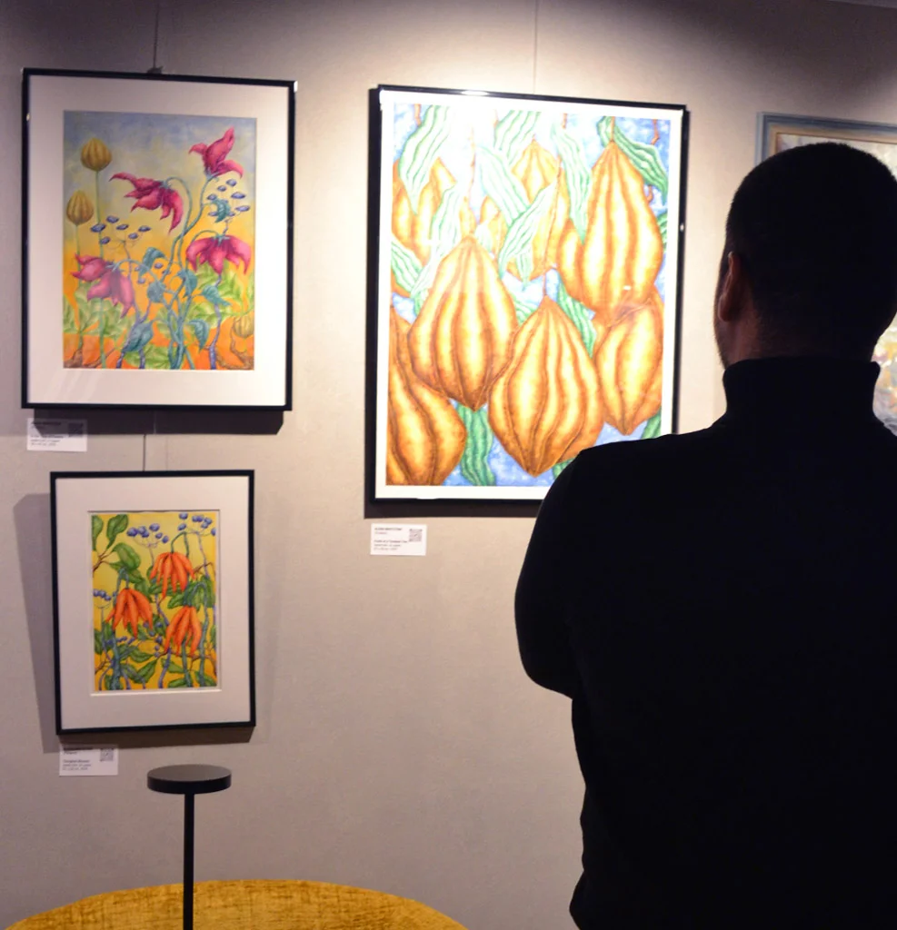 Visitor at AGOP's Kaleidoscope 2025 exhibition in Tallinn